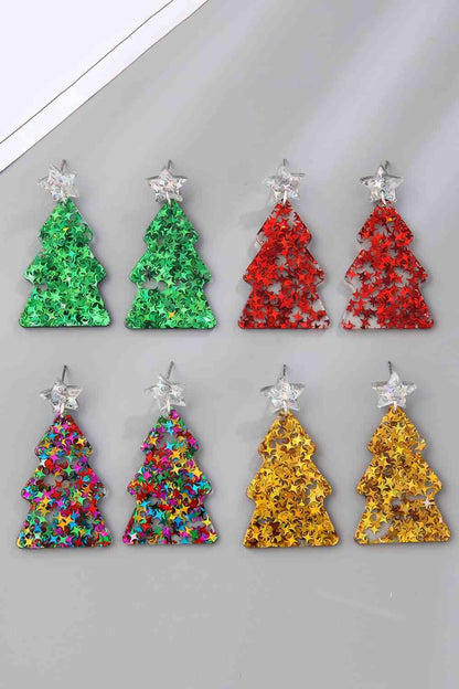 Christmas Tree Acrylic Earrings Trendsi