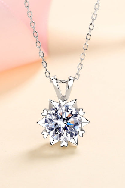 Learning To Love 925 Sterling Silver Moissanite Pendant Necklace Trendsi