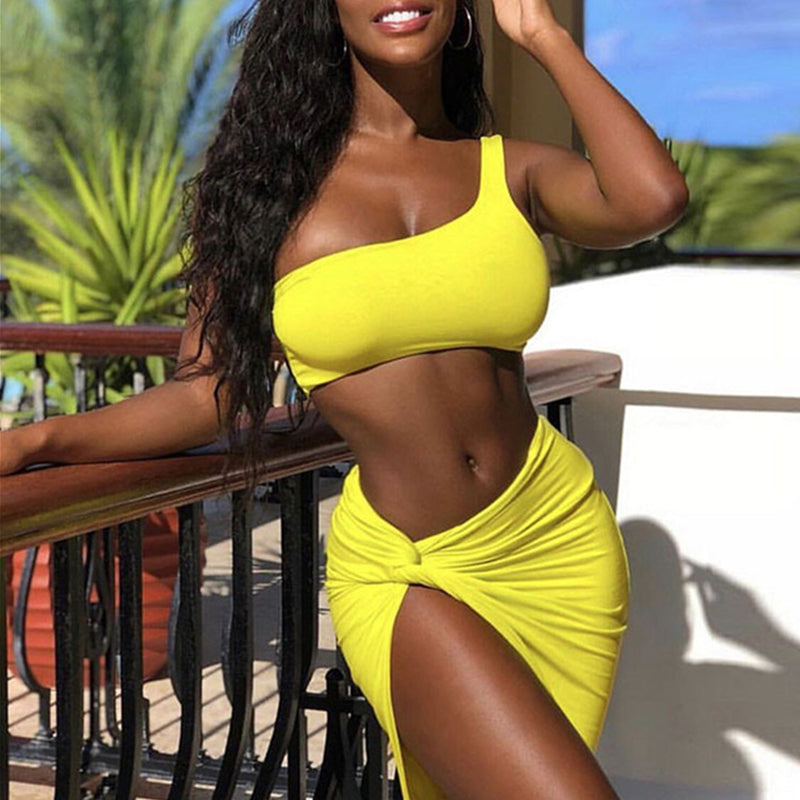 Slim vest split skirt ACLOSY