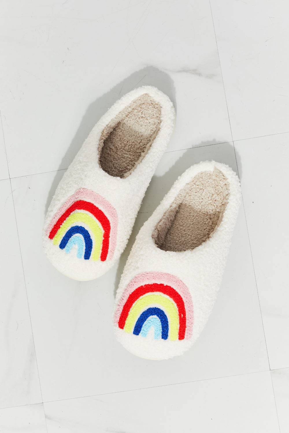 MMShoes Rainbow Plush Slipper Trendsi