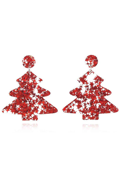 Christmas Tree Acrylic Earrings Trendsi