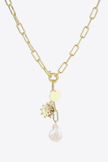 Pearl Pendant Chain Necklace Trendsi