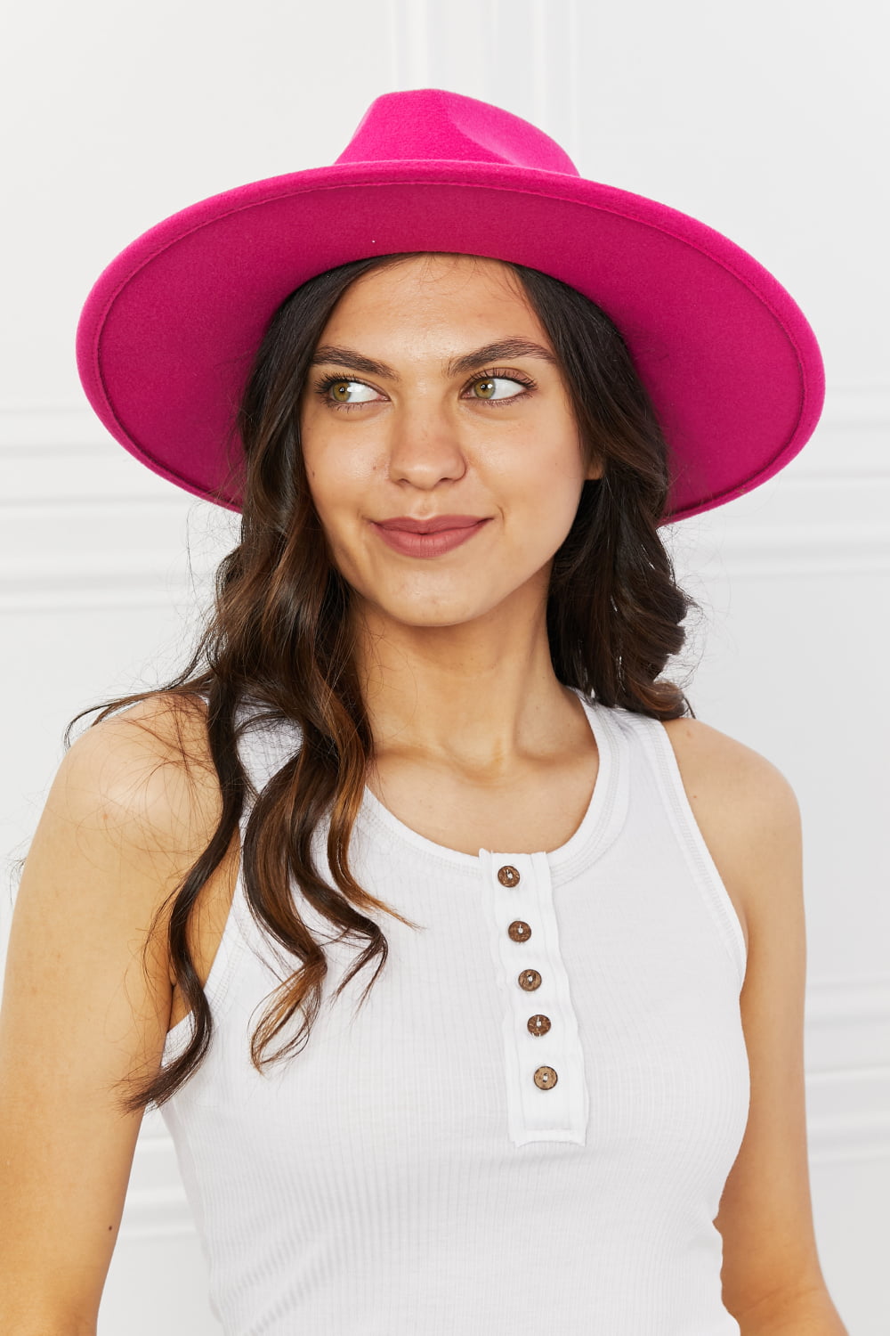 Fame Keep Your Promise Fedora Hat in Pink Trendsi