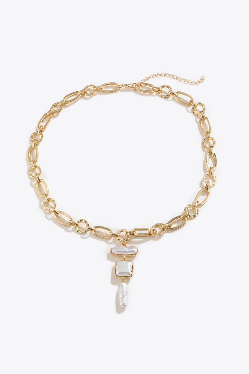 Freshwater Pearl Chunky Chain Necklace Trendsi