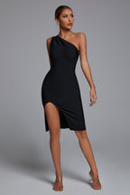 Weiva One Shoulder Cutout Back Dress aclosy