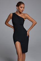 Weiva One Shoulder Cutout Back Dress aclosy
