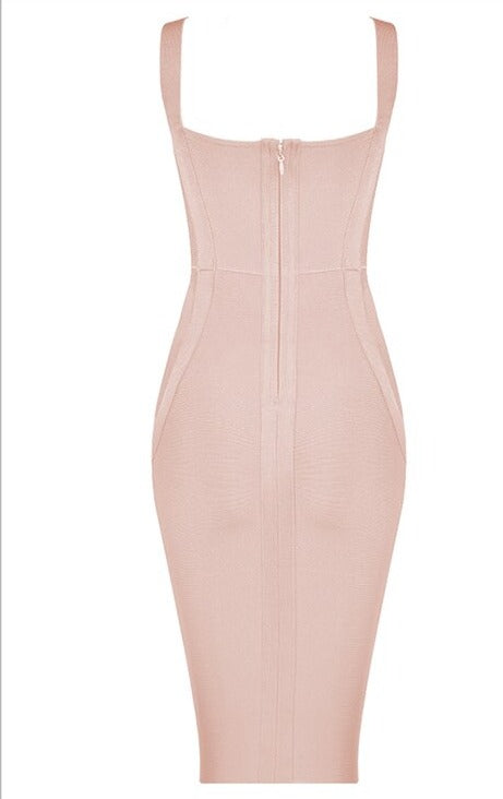 Monica Bandage Clavicle Dress aclosy