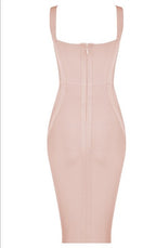Monica Bandage Clavicle Dress aclosy