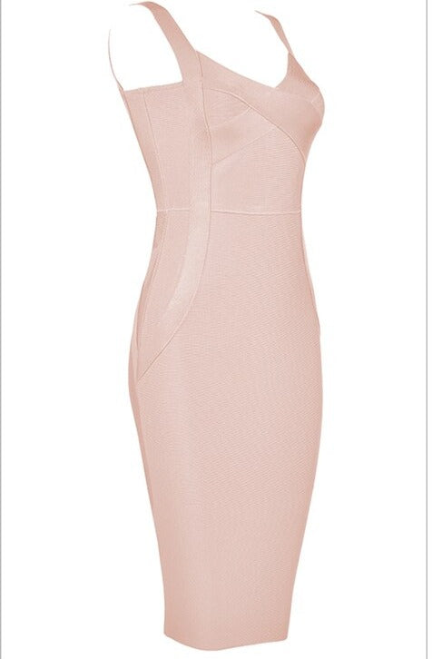 Monica Bandage Clavicle Dress aclosy