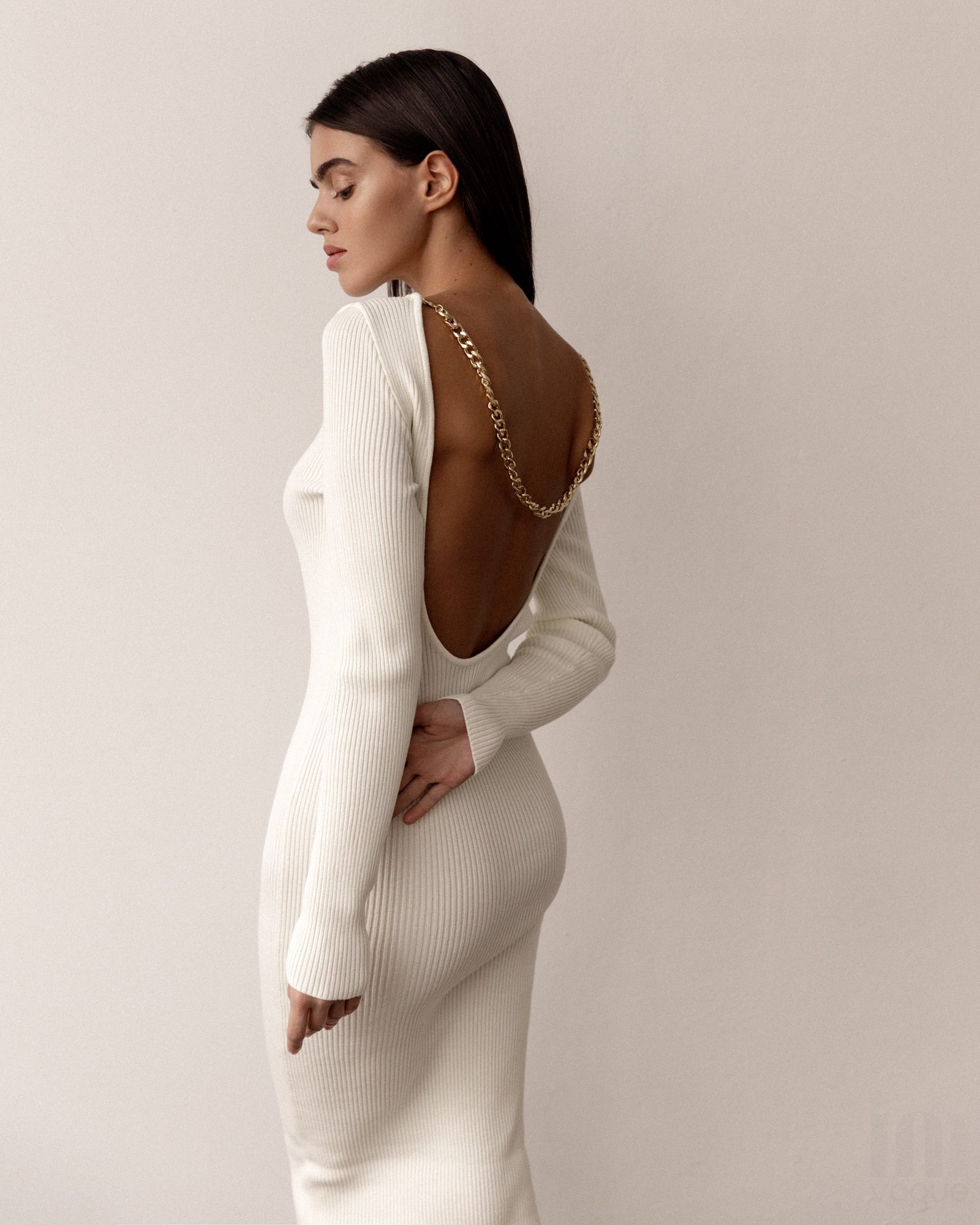 Alyia Designer Slim Dress-Backless #aclosy