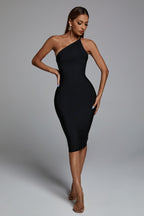 Lura One Shoulder Midi Cocktail Dress aclosy
