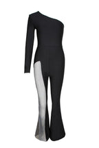 One-shoulder Diamond Jumpsuit aclosy