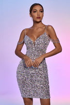 Alika Sequin Mini Dress aclosy