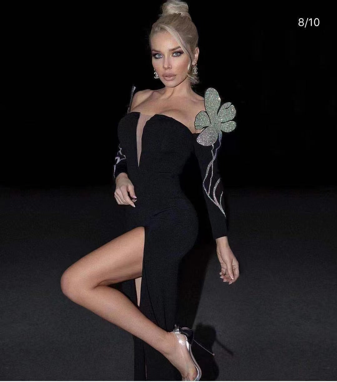 Sheia Off Shoulder Maxi Bandage Dress aclosy