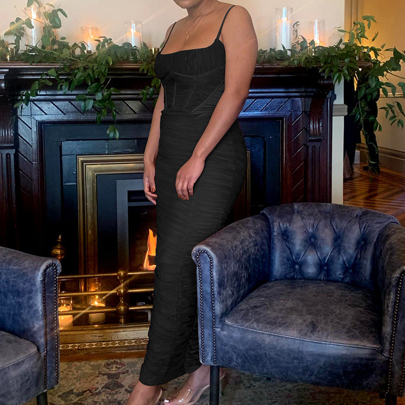 LEMILY MOCHA CORSET MAXI DRESS aclosy