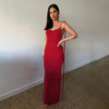 Lace Up Temperament Long Skirt With Neck Hanging Dress Aclosy