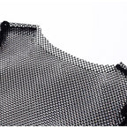 Mesh Feather Party Dress-Black aclosy