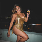 Backless Diamante Mesh Mini Party Dress-ALYIA aclosy