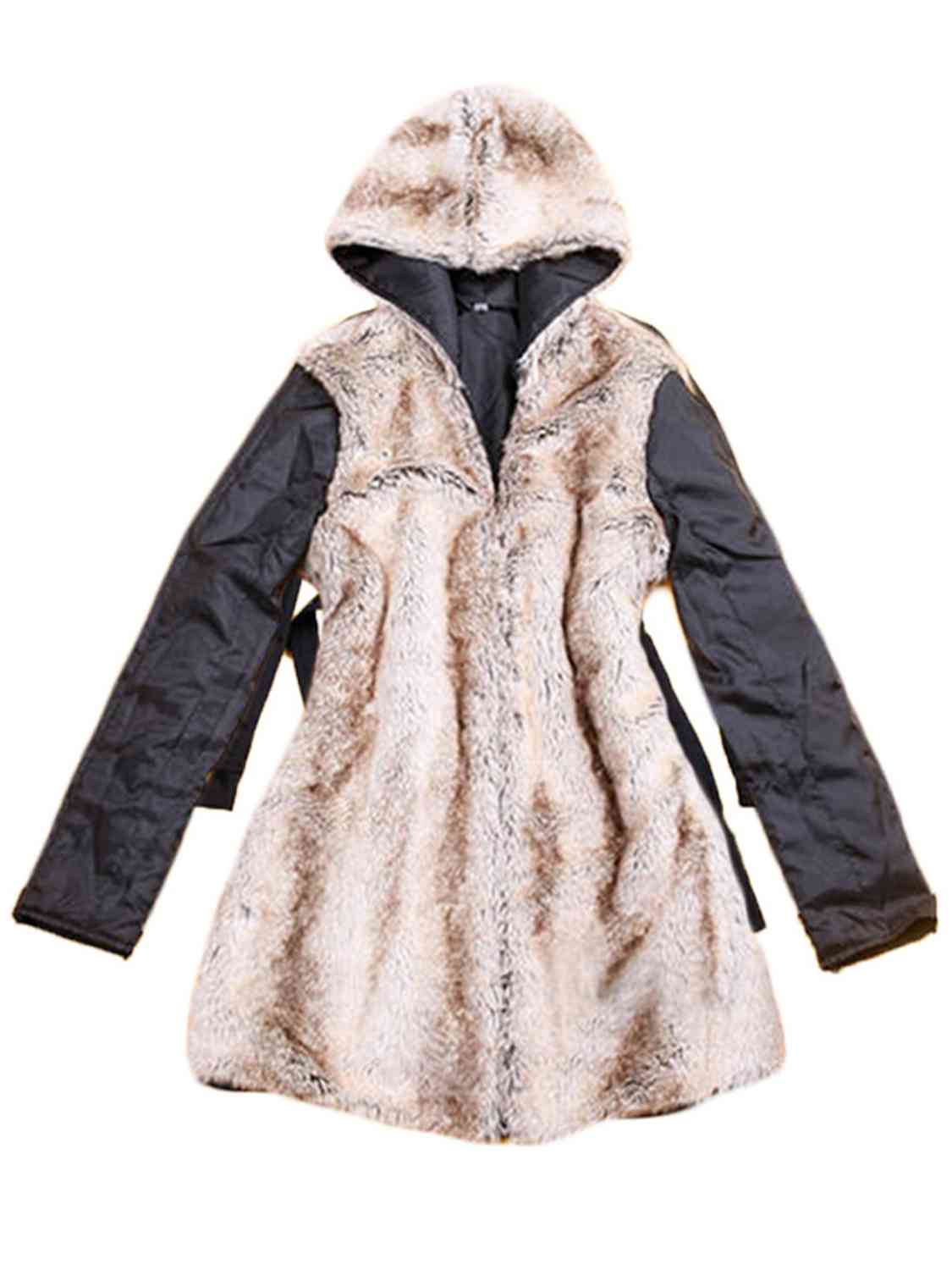 Full Size Hooded Jacket with Detachable Liner (Three-Way Wear) Trendsi