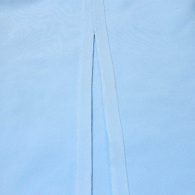 Kurera Pile Sleeve Bandage Dress aclosy