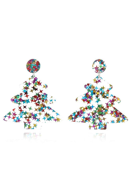 Christmas Tree Acrylic Earrings Trendsi