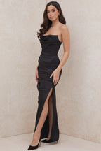 AERIKA SATIN STRAPLESS GOWN aclosy