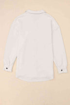 Snap Down Collared Jacket Trendsi