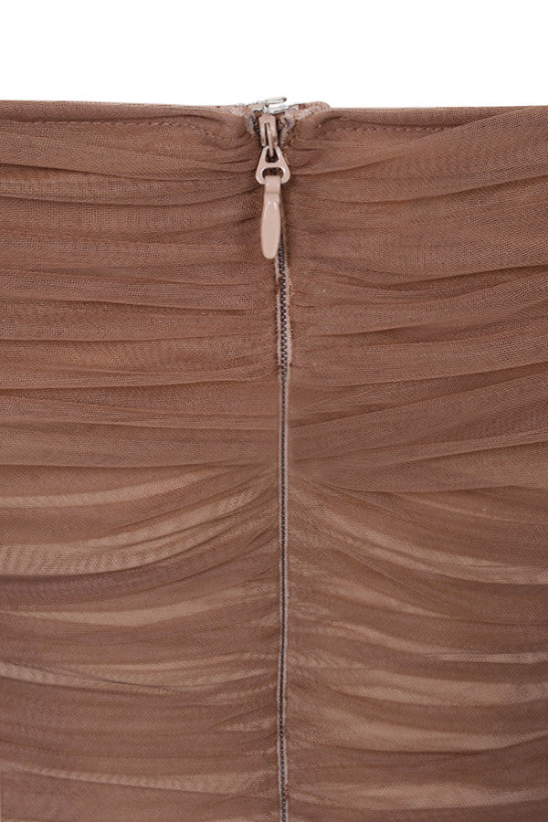 Ruched Off Shoulder Midi Dress aclosy