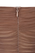 Ruched Off Shoulder Midi Dress aclosy