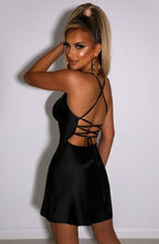 Autumn Explosive New Lace-up Halter Sling Dress aclosy