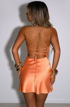 Satin Sling Mini Skirt Women's Clothing Dress aclosy