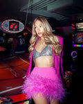 Women's Feather Wrapped Hip Skirt Aclosy