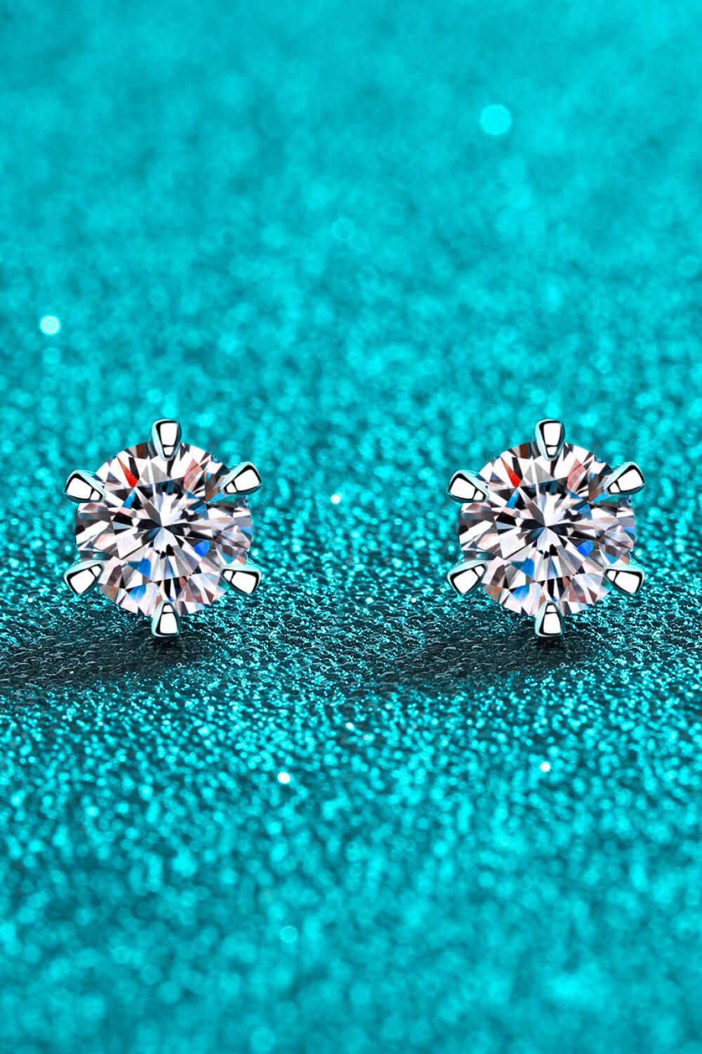 Inlaid Moissanite Stud Earrings Trendsi