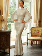 Elegantes Enges Und Schlank Machendes Unifarbenes Abendkleid aclosy