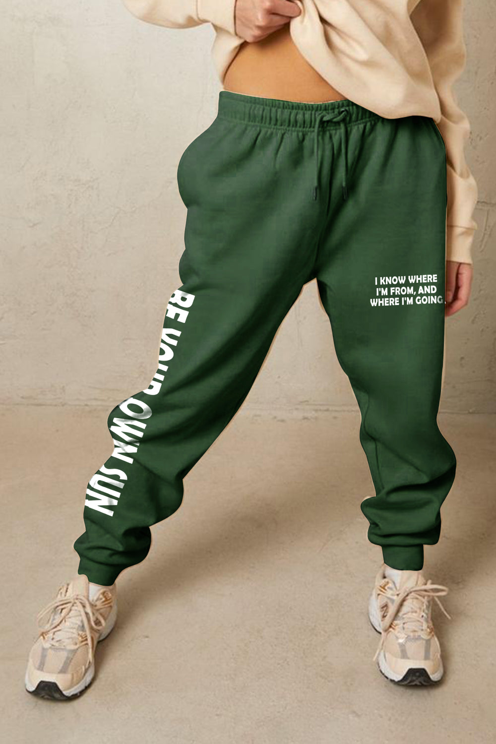 Simply Love Full Size BE YOUR OWN SUN Graphic Sweatpants Trendsi