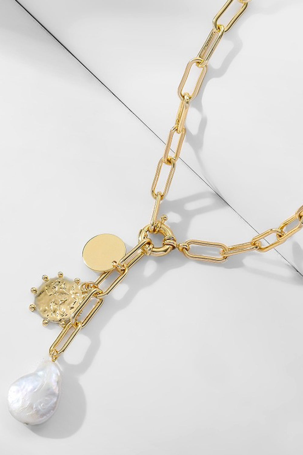 Pearl Pendant Chain Necklace Trendsi