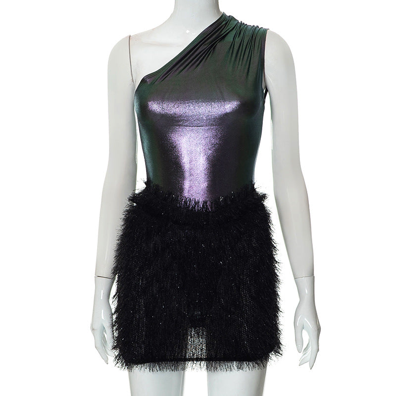 Feather Suit Skirt Beauty Bodysuit aclosy