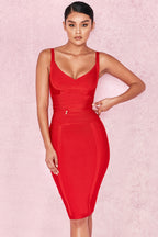 MEAGA TIE WAIST BANDAGE DRESS #aclosy