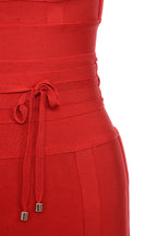 MEAGA TIE WAIST BANDAGE DRESS #aclosy