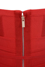 MEAGA TIE WAIST BANDAGE DRESS-WHITE #aclosy