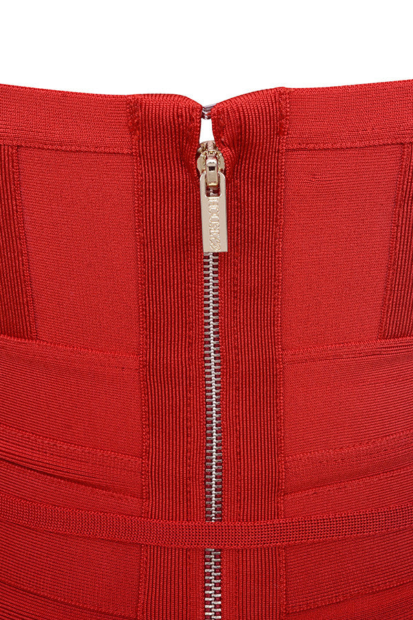 MEAGA TIE WAIST BANDAGE DRESS-WHITE #aclosy