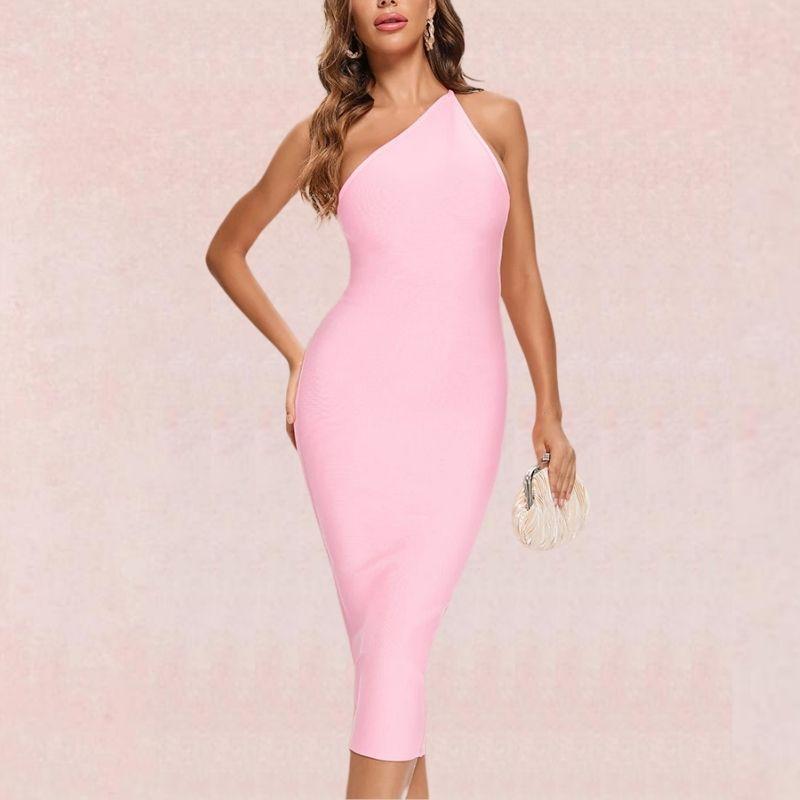 One-shoulder Bandage Dress aclosy