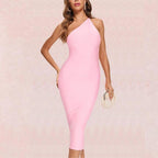 One-shoulder Bandage Dress aclosy