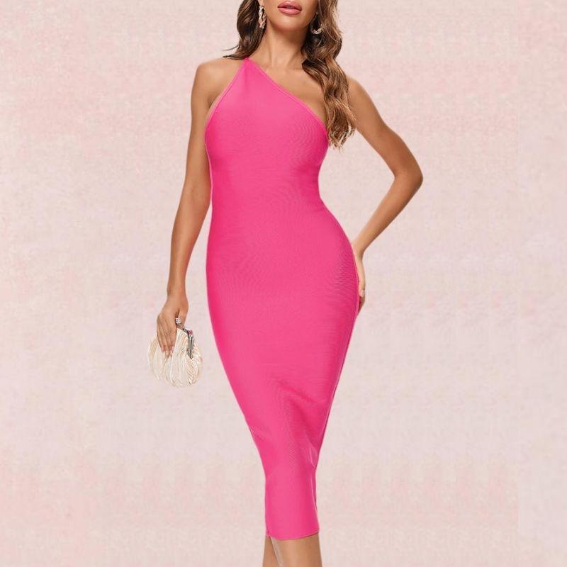 One-shoulder Bandage Dress aclosy