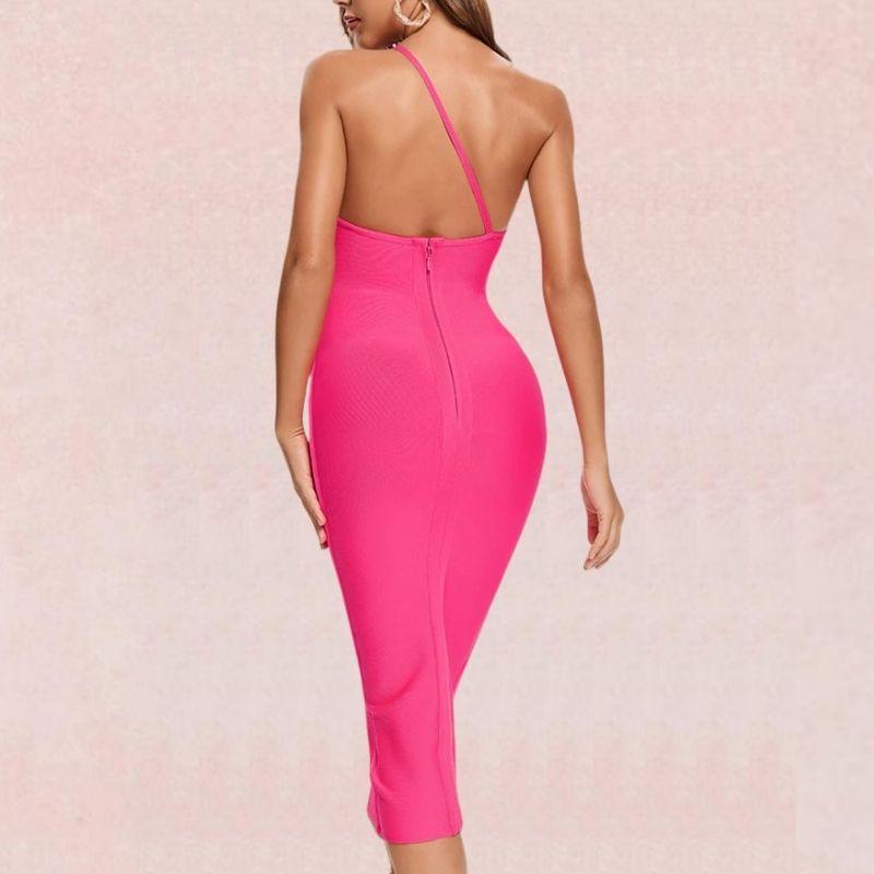 One-shoulder Bandage Dress aclosy