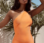 One-shoulder Bandage Dress aclosy