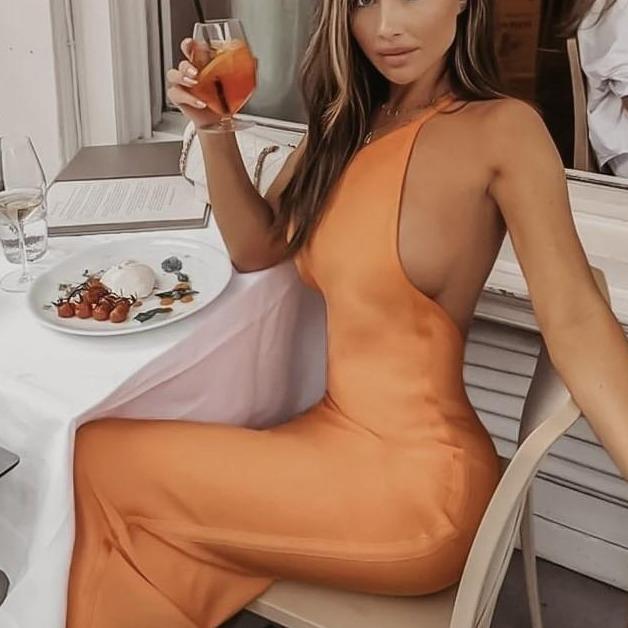 One-shoulder Bandage Dress aclosy