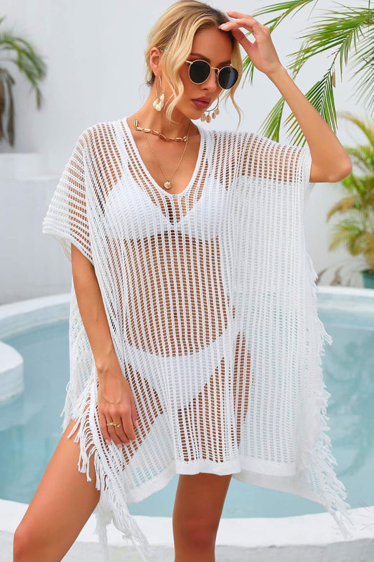 Fringe Trim Openwork Cover Up Trendsi