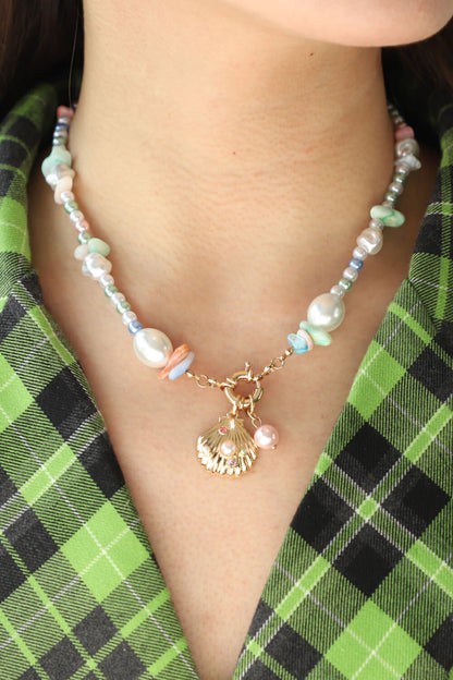 Colorful Synthetic Pearl Necklace Trendsi