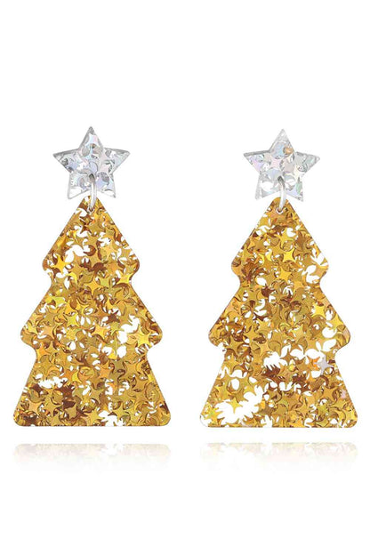 Christmas Tree Acrylic Earrings Trendsi